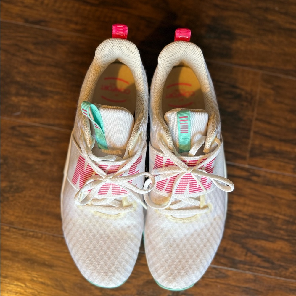 Nike Renew In-Season TR 10 (White / Pink / Green) women’s size 10 - Picture 2 of 7